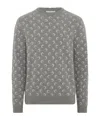 Marine Serre Embroidered Wooo And Viscose Sweater In Animal Print