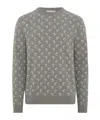 Marine Serre Embroidered Wooo And Viscose Sweater In Animal Print