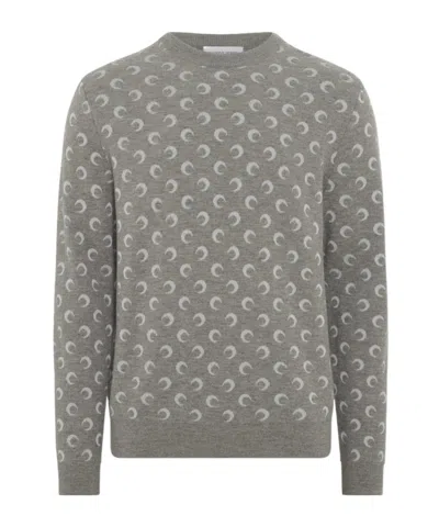 MARINE SERRE ROUND-NECK LONG-SLEEVED SWEATER