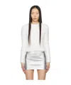 Marine Serre Round Neck Long-sleeved Sweater In White