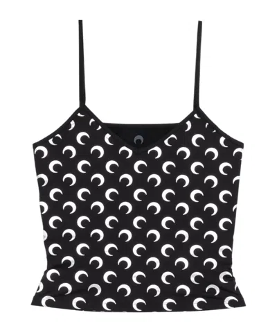 Marine Serre Round Neck Printed Camisole In Multi
