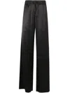 Marine Serre Satin Drawstring Trousers In Black