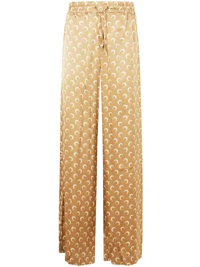 パンツ MARINE SERRE SS25 SATIN DRAWSTRING TROUSERS (UPA058A BK99) パンツ MARINE SERRE SS25 SATIN DRAWSTRING TROUSERS (UPA058A