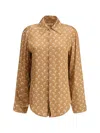 Marine Serre Moon Satin Button Down Shirt Clothing
