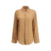 Marine Serre Moon Satin Button Down Shirt Clothing