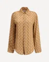 Marine Serre Moon Satin Button Down Shirt Clothing