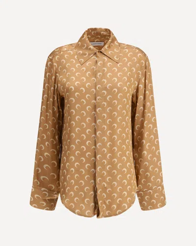 Marine Serre Satin Moon Shirt