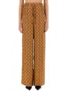 Marine Serre Wide-leg Trousers With Elastic Waistband