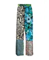 Marine Serre Scarves-print Silk Trousers In Multicolor
