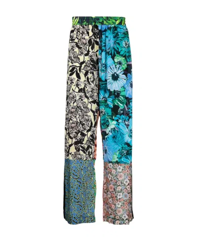 MARINE SERRE MARINE SERRE PATCHWORK PATTERNED DRAWSTRING TROUSERS