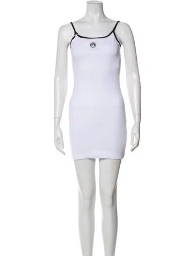 Pre-owned Marine Serre Scoop Neck Mini Dress W/ Tags In Gray