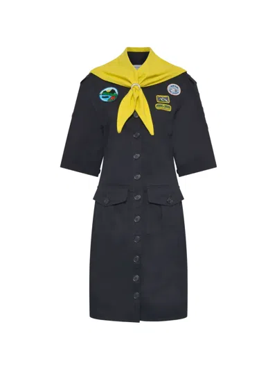 Marine Serre Scout Workwear Mini Dress In Multi