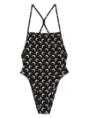 Marine Serre Moon-printed Swimsuit In Blue