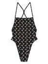 Marine Serre Moon-printed Swimsuit In Blue
