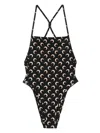 Marine Serre Moon-printed Swimsuit In Blue