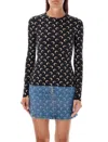 Marine Serre Moon Print Jersey Stirrup Leggings In Black Tan Moon