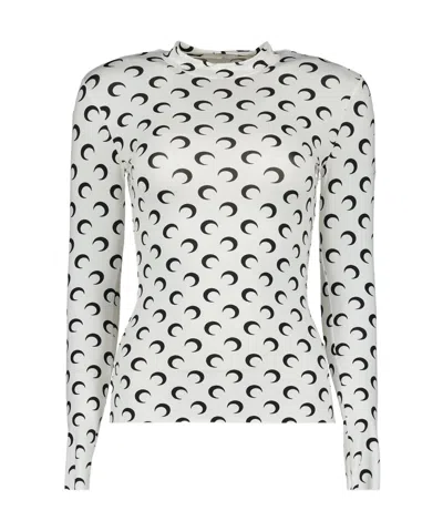 MARINE SERRE SECOND SKIN MOON-PRINT TOP