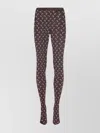 Marine Serre Brown Moon Print Mesh Tights