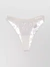 Marine Serre Sheer Lace Detailing High-cut Panties In White