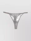 Marine Serre Sheer Mesh Thong Embroidered Waistband In Gray