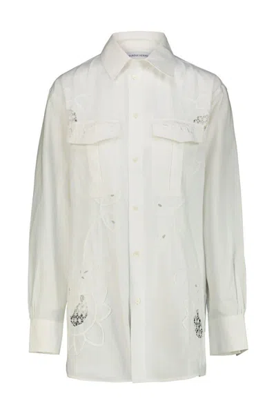 MARINE SERRE MARINE SERRE SHIRT IN REGENERATED HOUSEHOLD LINEN