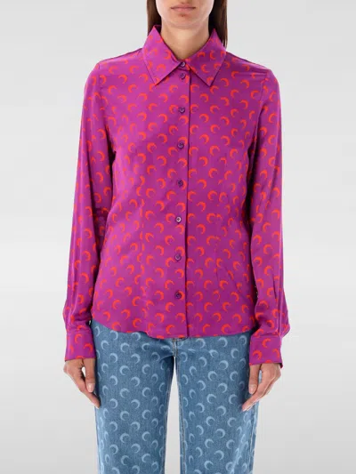 MARINE SERRE SHIRT MARINE SERRE WOMAN COLOR VIOLET,G17584019