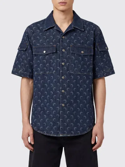 Marine Serre Shirt Men In Blue