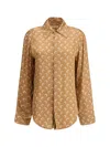 Marine Serre Moon Satin Button Down Shirt Clothing