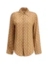 Marine Serre Moon Satin Button Down Shirt Clothing