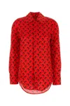 Marine Serre Camicia In Viscosa Rossa In Printed