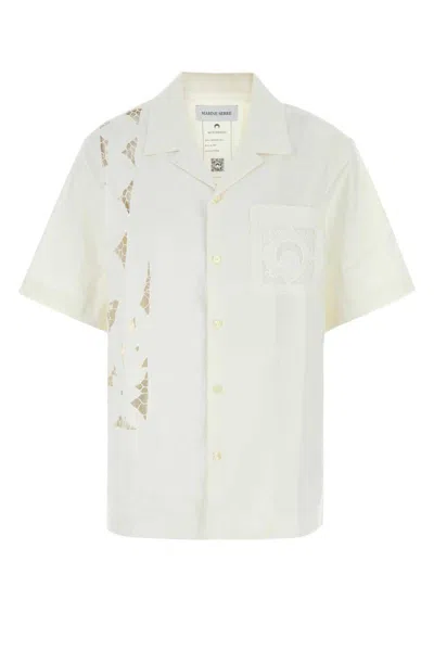 Marine Serre Short Sleeve Shirt In White