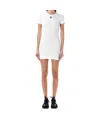 Marine Serre Organic Cotton Rib T-shirt Dress In White