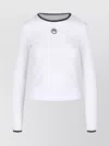 Marine Serre Cotton Top With Embroidered Logo In White
