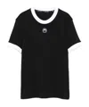 Marine Serre Crescent Moon-embroidered T-shirt In Black