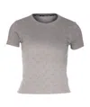 Marine Serre Women Faded Moon T-shirt In Gray