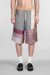 Marine Serre Shorts In Multicolor Silk