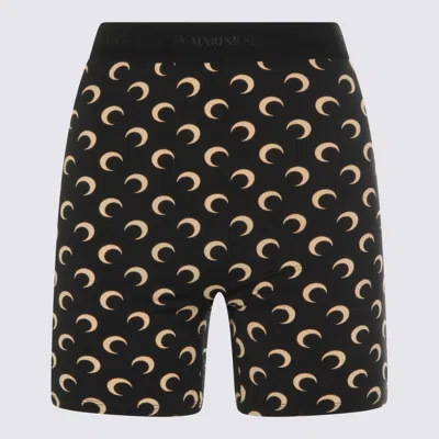 Marine Serre Shorts Inverse Tan In Black