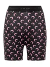 Marine Serre Recycled Moon Jersey Mini Shorts In Black
