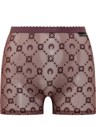 Marine Serre Moon-flower Biker Shorts In Multi