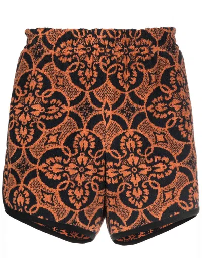 Marine Serre Shorts Orange