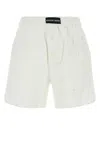 Marine Serre Cotton Shorts With Back And Front Pockets In White