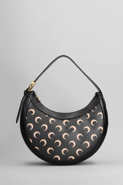 Marine Serre Shoulder Bag In Black Polyuretan