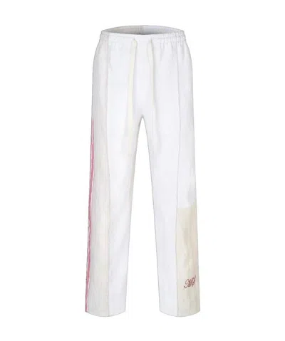 Marine Serre Side-stripe Track Pants In White