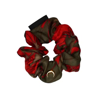 Pre-owned Marine Serre Silk Scarves Scrunchie 'multicolor' | Multi-color | Women's Size Onesize