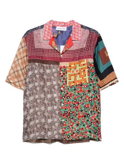 Marine Serre Silk Shirt In Multi