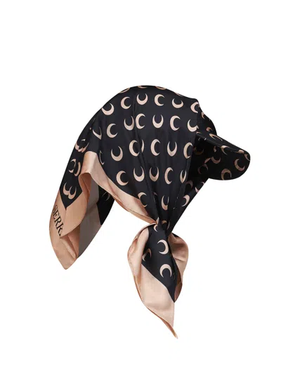 Marine Serre Silk Veiled Cap In Multi