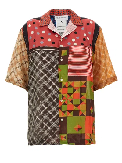 Marine Serre Silk Women's Blouse In Multi