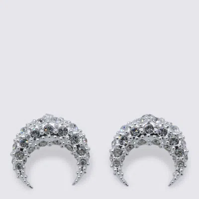 Marine Serre Silver Earrings In Metallic