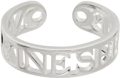 Marine Serre Silver  Insert Bangle Bracelet In Mt10