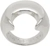 Marine Serre Silver Regenerated Brass Moon Ring In Mt10